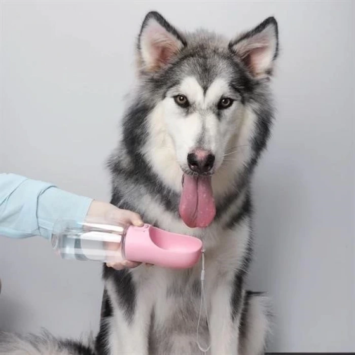 İpek Yıldızı® Taşınabilir Evcil Hayvan Suluğu Seyahat Kabı Kilitlenebilen Su Sızdırmaz Kap 350 ml