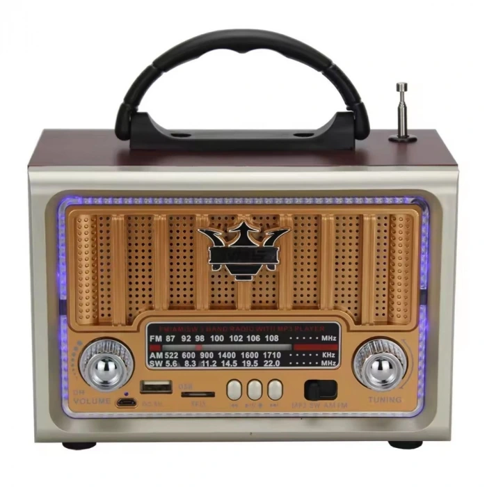 İpek Yıldızı® Taşınabilir Klasik AM/FM/SW  Retro Nostaljik Radyo
