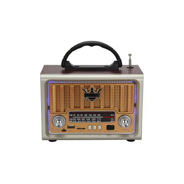 İpek Yıldızı® Taşınabilir Klasik AM/FM/SW  Retro Nostaljik Radyo