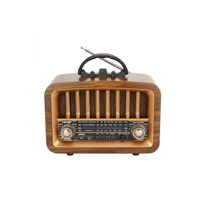 İpek Yıldızı®  Taşınabilir USB İle Şarj Olabilen Klasik AM /FM/SW Transistör Retro Tipi Klasik Radyo