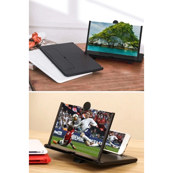 İpek Yıldızı® Telefon ve Tablet Ekran Büyütücü Aparat Kırmızı