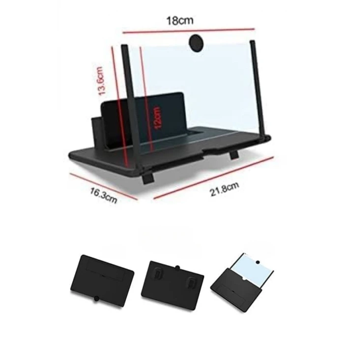 İpek Yıldızı® Telefon ve Tablet Ekran Büyütücü Aparat Kırmızı