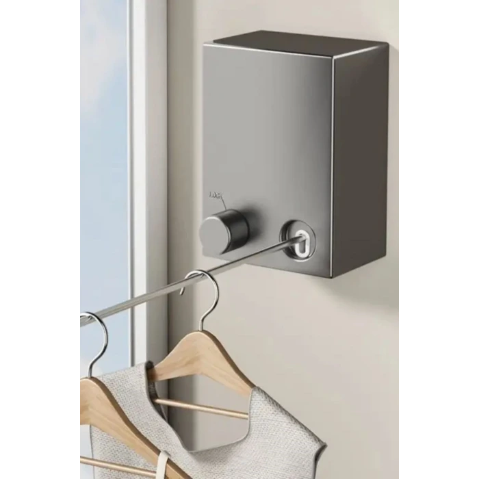 İpek Yıldızı® Teleskopik Çamaşır Kurutma Askısı, Pratik Geri Çekilebilir Çamaşır İpi