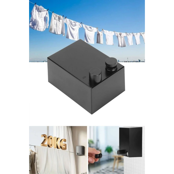 İpek Yıldızı® Teleskopik Çamaşır Kurutma Askısı, Pratik Geri Çekilebilir Çamaşır İpi