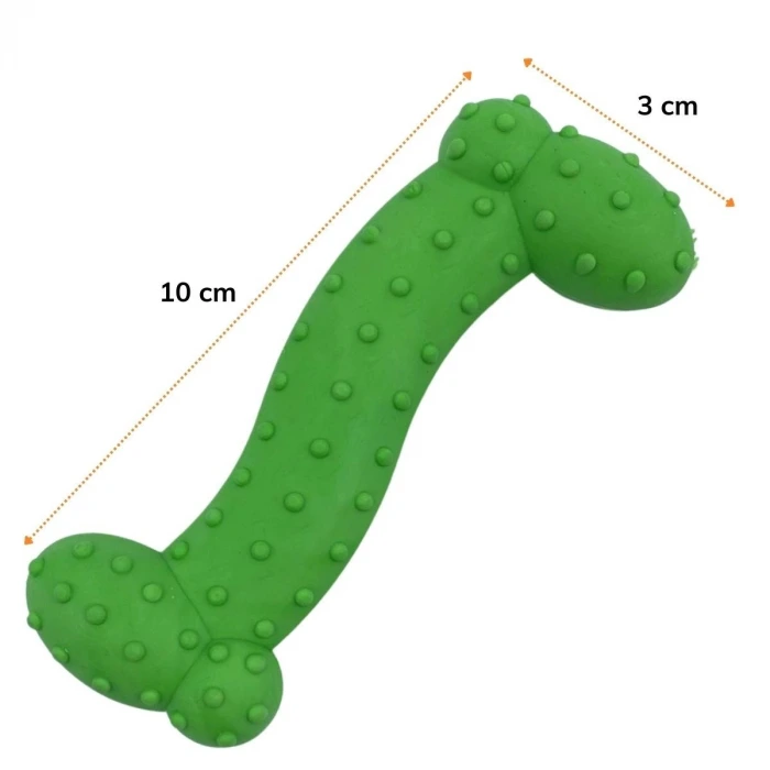 İpek Yıldızı® Tiny Kemik Oyuncağı Tırtıklı Yüzey Küçük Kemik Plastik Köpek Oyuncağı