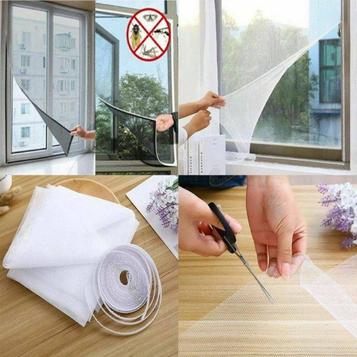 İpek Yıldızı® Tüm Cam Pencere Kapılara Uyumlu Çift Kanat Pencere Sinekliği