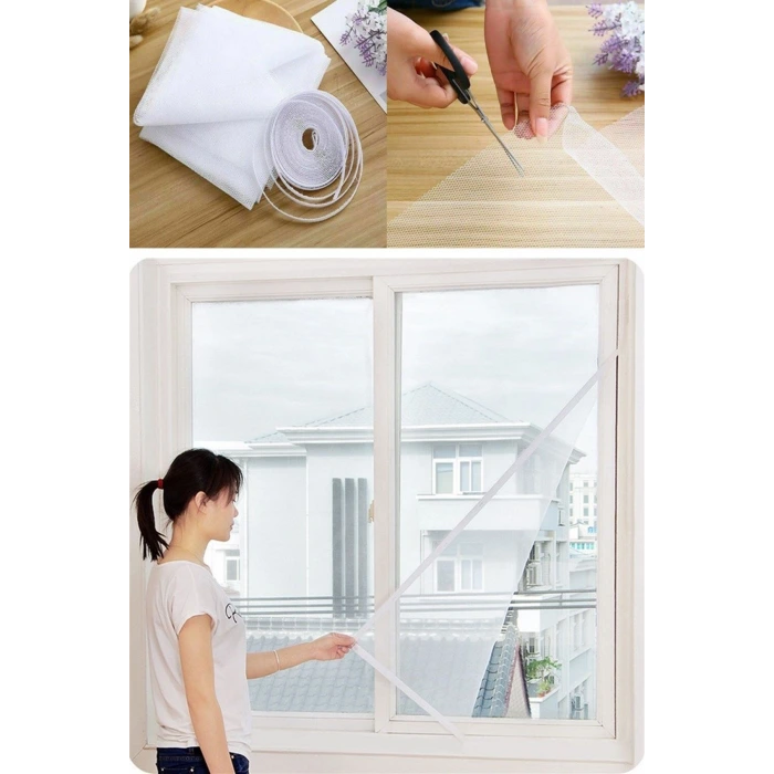 İpek Yıldızı® Tüm Cam Pencere Kapılara Uyumlu Tek Kanat Pencere Sinekliği