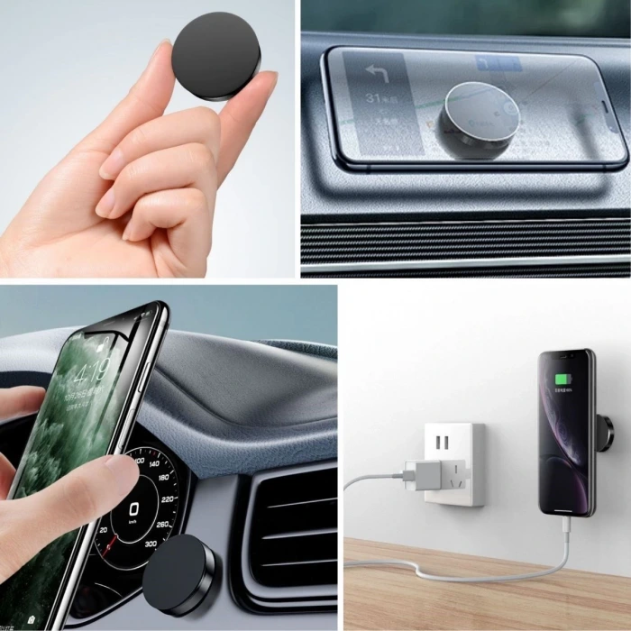 İpek Yıldızı® Tüm Modellerle Uyumlu Manyetik Araç İçi Telefon Tutucu Çok Amaçlı Güçlü Mıknatıs Tutucu