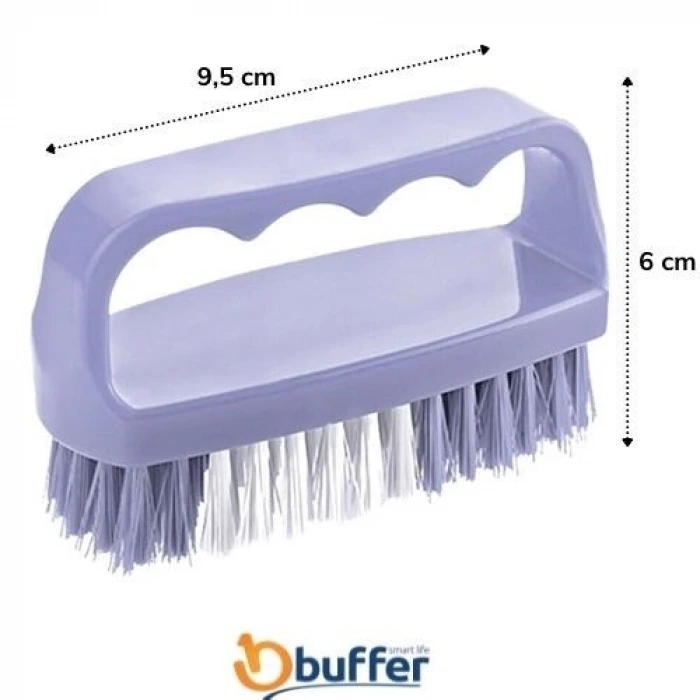 İpek Yıldızı® Tutamaçlı Plastik Pratik Tırnak ve Kıyafet Yaka Temizlik Fırçası- TP-113