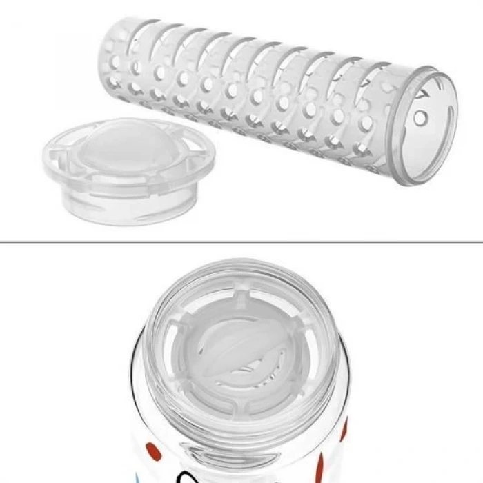 İpek Yıldızı® Tutma Saplı Kilitli Kendiliğinden Süzgeçli Kolay Taşınabilir Detoks Sporcu Diyet Matarası