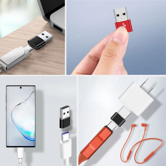 İpek Yıldızı® USBden TYPE-C ye Dönüştürücü Adaptör Veri Aktarımı Sağlayıcı Şarj Data Çevirici