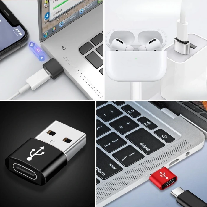 İpek Yıldızı® USBden TYPE-C ye Dönüştürücü Adaptör Veri Aktarımı Sağlayıcı Şarj Data Çevirici