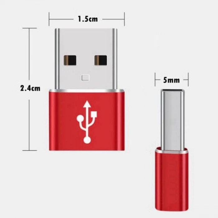 İpek Yıldızı® USBden TYPE-C ye Dönüştürücü Adaptör Veri Aktarımı Sağlayıcı Şarj Data Çevirici