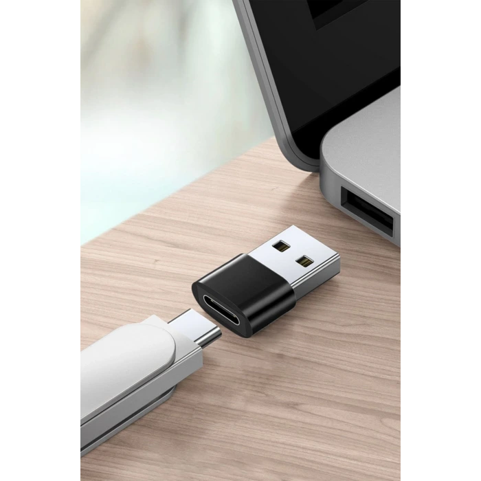 İpek Yıldızı® USBden TYPE-C ye Dönüştürücü Adaptör Veri Aktarımı Sağlayıcı Şarj Data Çevirici
