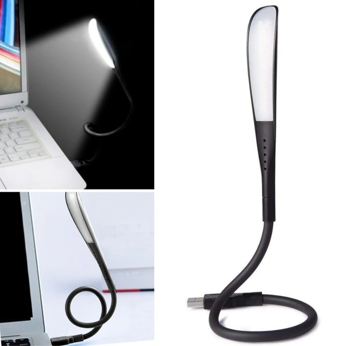 İpek Yıldızı® USB Girişli 14 Ledli 3 Kademeli Dokunmatik Masa/Kitap Okuma Lambası Ledi Siyah