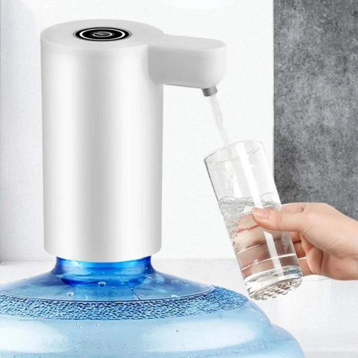 İpek Yıldızı®  Usb ile Şarj Olabilen Beyaz Damacana Pompası 1200 mA