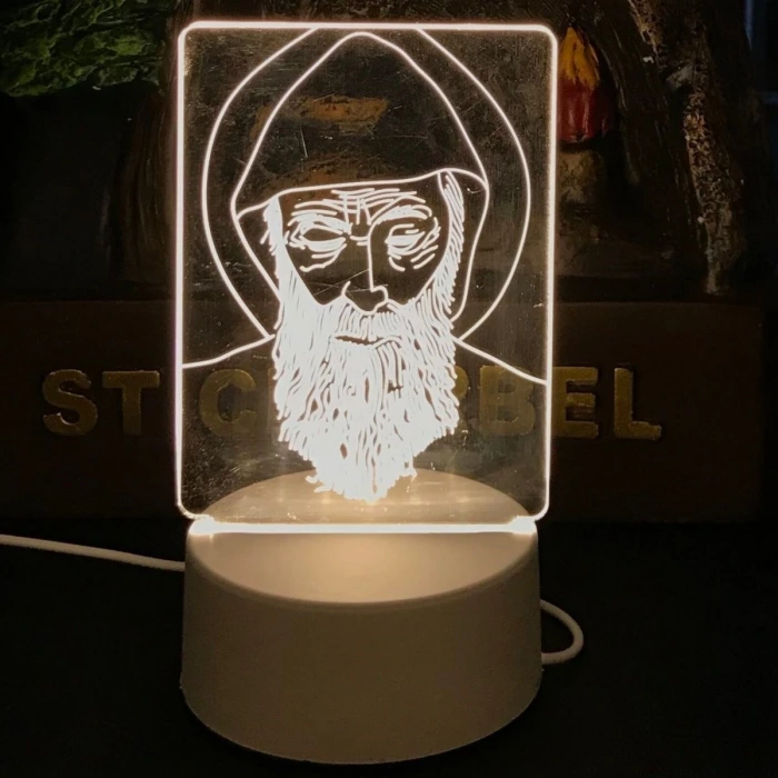 İpek Yıldızı® USB Kablolu Işıklı Kendiliğinden Beyaz Kalemli-Silgili Kreatif 3D Görselleştirme LED Lambası