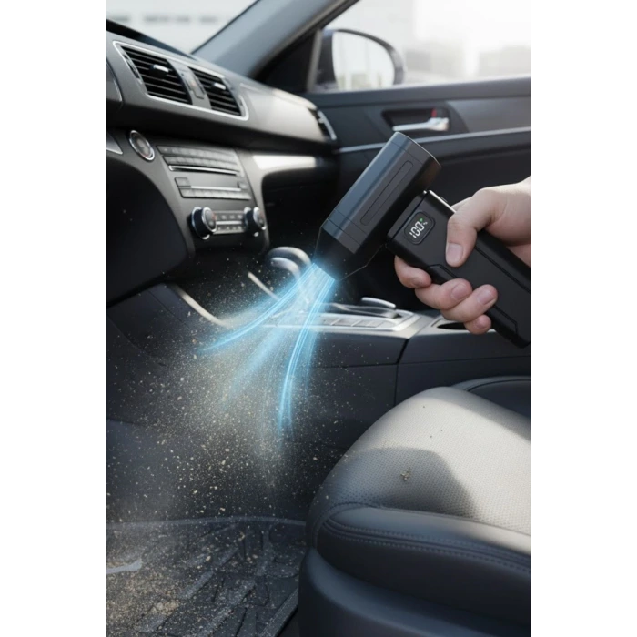 İpek Yıldızı® USB Şarjlı Güçlü Hava Üflemeli Toz Temizleyici Araç İçi, Klavye, PC ve Elektronik Cihaz Temizlik Cihazı X8 Jetfan