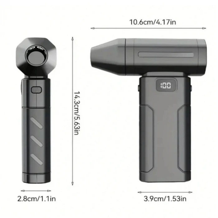 İpek Yıldızı® USB Şarjlı Güçlü Hava Üflemeli Toz Temizleyici Araç İçi, Klavye, PC ve Elektronik Cihaz Temizlik Cihazı X8 Jetfan