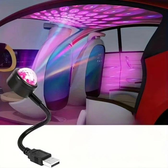 İpek Yıldızı® USB Sese Duyarlı 8 Farklı Mod Işıklı LED Atmosfer Işığı – Ambiyans Aydınlatması