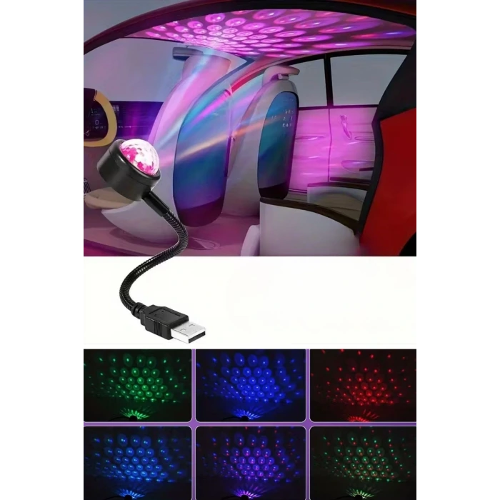 İpek Yıldızı® USB Sese Duyarlı 8 Farklı Mod Işıklı LED Atmosfer Işığı – Ambiyans Aydınlatması