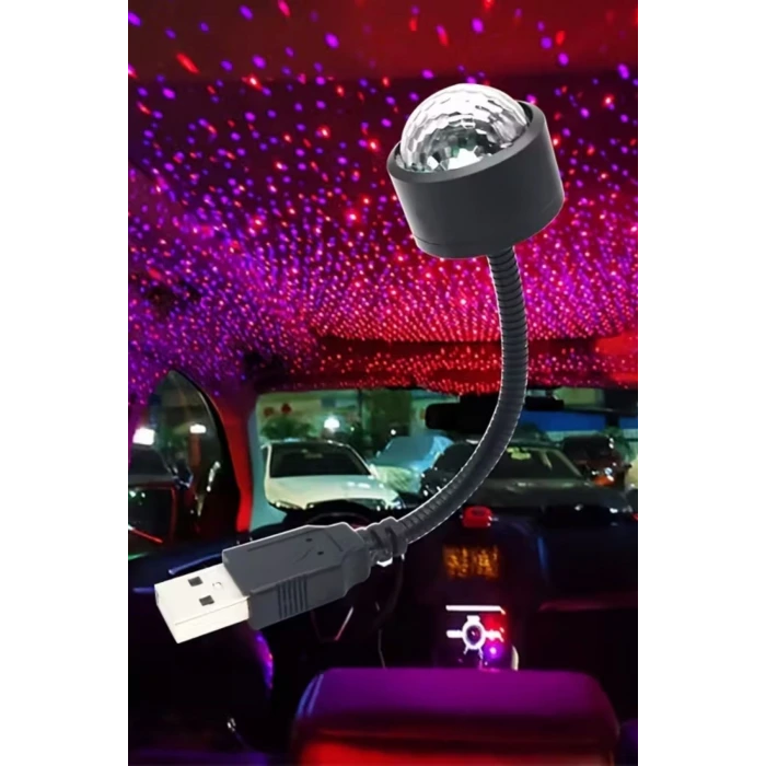 İpek Yıldızı® USB Sese Duyarlı 8 Farklı Mod Işıklı LED Atmosfer Işığı – Ambiyans Aydınlatması