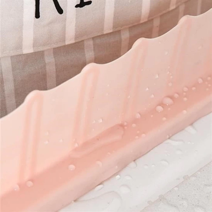 İpek Yıldızı® Vantuzlu Kauçuk Sıvı Su Sızdırmaz  Mutfak Banyo Duş Bariyeri Lavabo Kenar Tutucu Set