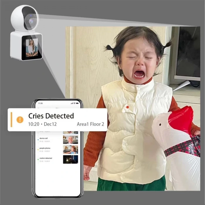 İpek Yıldızı®  Wifi Bağlantılı Görüntülü Görüşme Sağlayabilen Ev Tipi Güvenlik Kamerası