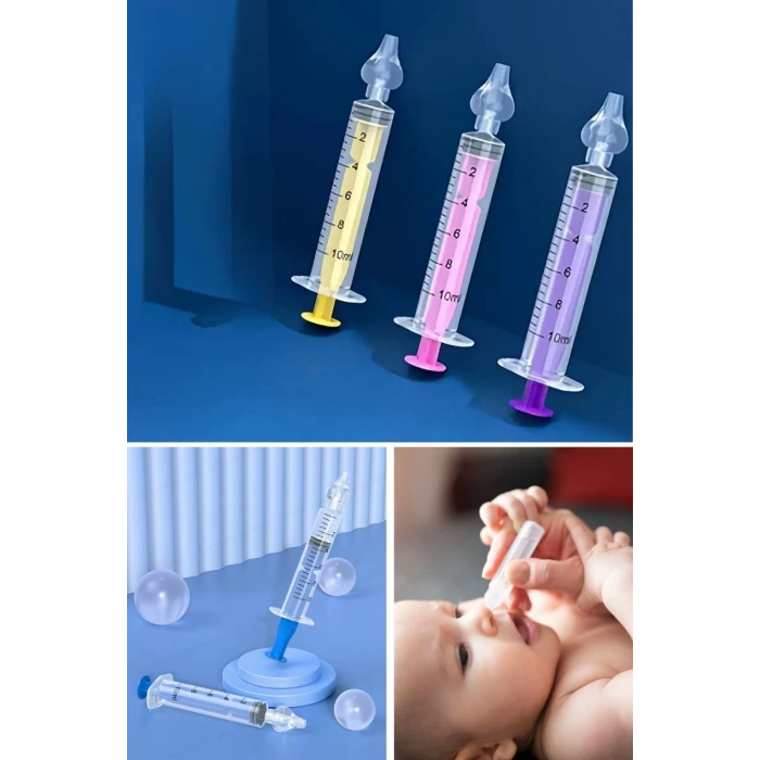 İpek Yıldızı® Yeniden Kullanılabilir, Manuel Burun Temizleyici 10ml Kapasiteli Burun Açıcı Şırınga