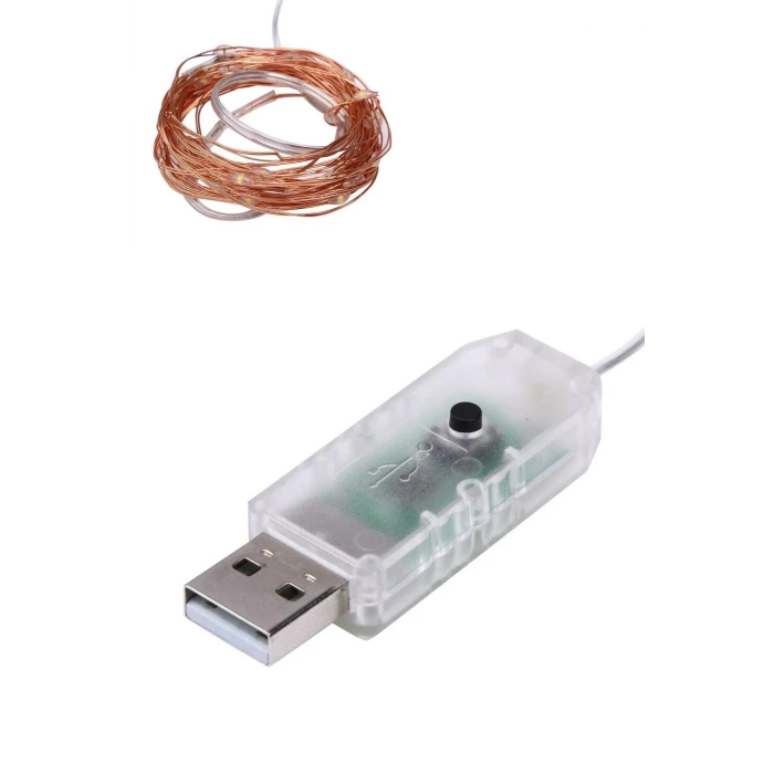 İpek Yıldızı® Yılbaşı ve Özel Konsept Dekorasyon 5 Mt USB Bağlantılı Led Işık