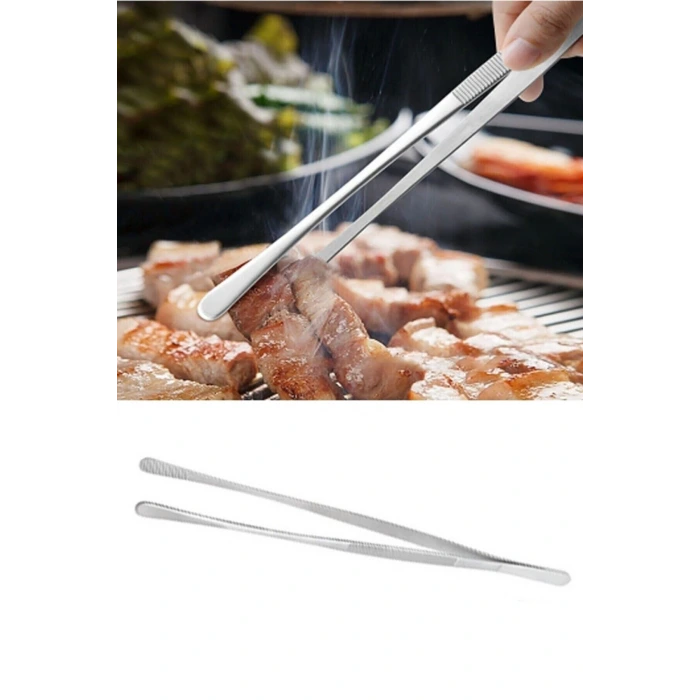 İpek Yıldızı®  Yiyecek Servis Maşası Air Fryer  Master Chef Şef Cımbızı Et Kızartma Barbekü Aleti 30 Cm