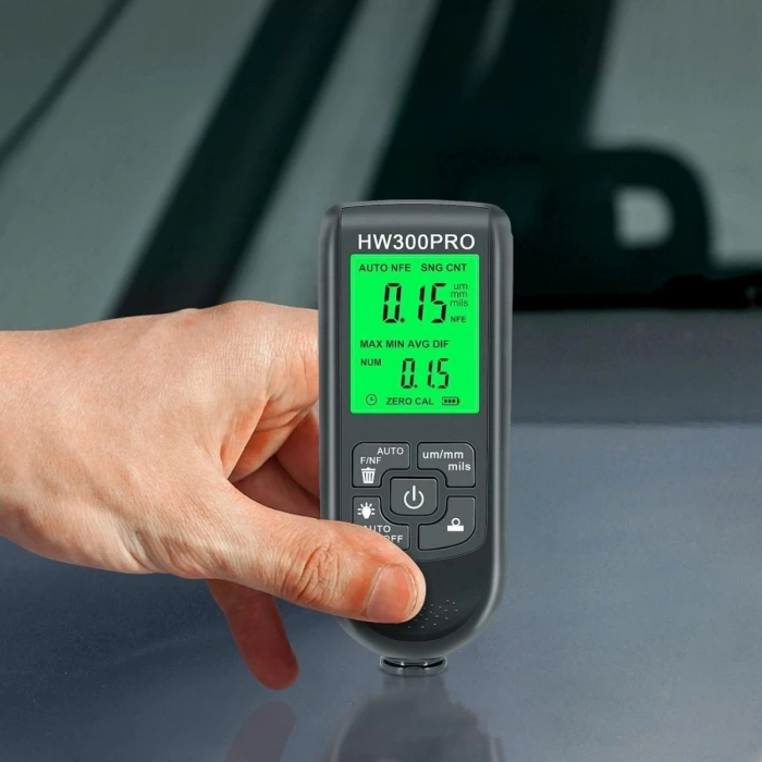 İpek Yıldızı® Yüksek Hassasiyetli Dijital Boya Kalınlık Ölçer – Araç Kaporta ve Endüstriyel Yüzeyler için Yüzey Ölçüm Cihazı