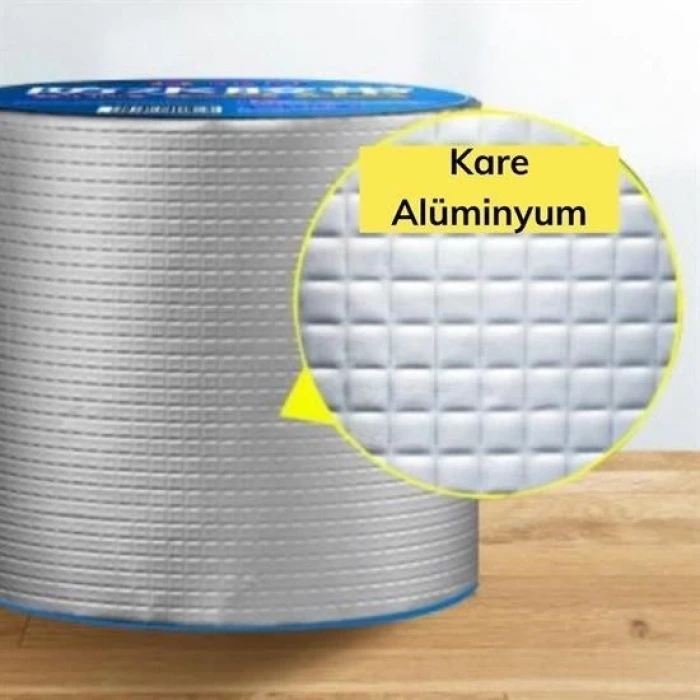 İpek Yıldızı® Yüksek Sıcaklık Dayanan Su Geçirmez Çatı Boru Duvar Çatlak Onarıcı Yapışkan Bant Folyo 5 cm