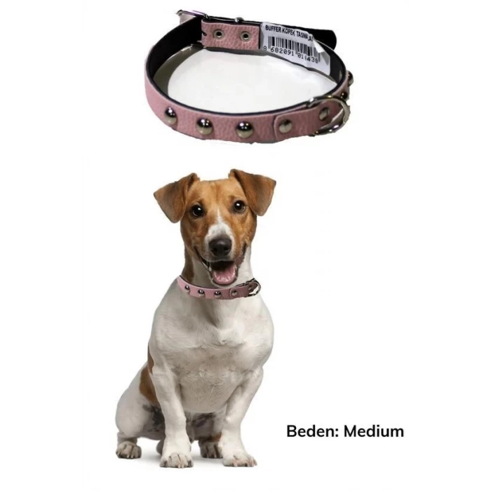 İpek Yıldızı® Yumuşak Dokulu Deri Köpek Gezdirme Boyun Tasması Medium