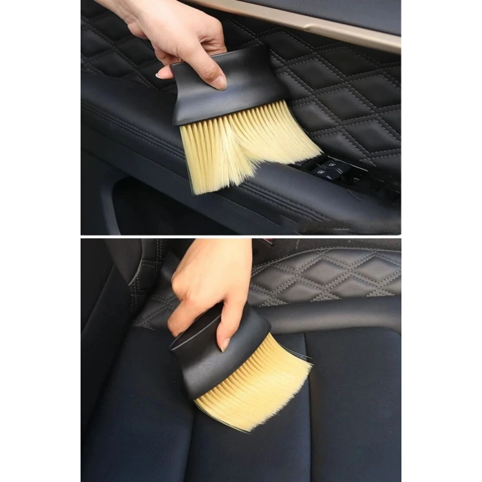 İpek Yıldızı® Yumuşak Kıllı ve Ergonomik Saplı Araç İçi Detaylı Toz Temizleme Fırçası