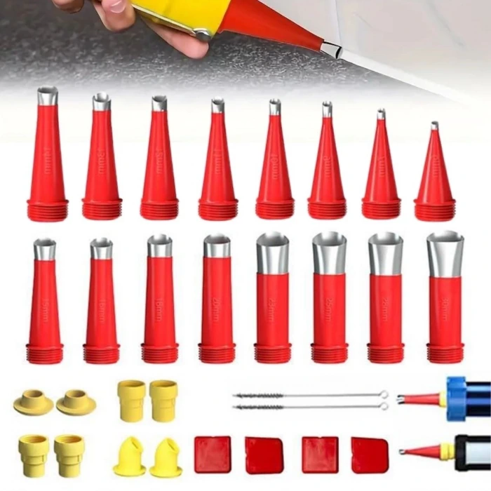 İpek Yıldızı®30 Parça Silikon Kalafat Mastik Alet Seti Mastik Ucu