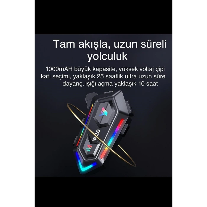 IPX6 Su Geçirmez 5.3 Motosiklet İnterkom: 1000mAh Batarya ile Uzun Yolculuklar