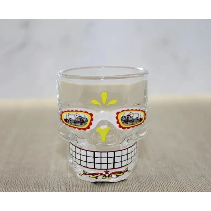 İstanbul Temalı Cam Kurukafa Shot Bardak