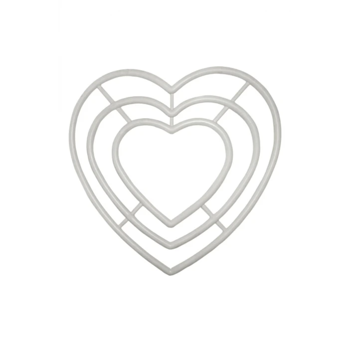 Kalp Makrome Halkası 3lü 20 cm