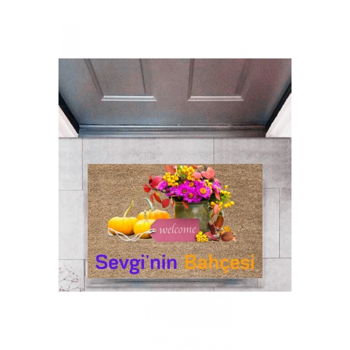 Kapı Önü Paspası Dekoratif Dijital Baskı Bahçesi P-2459