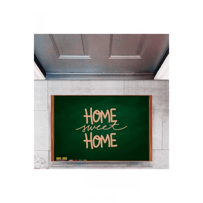 Kapı Önü Paspası Dekoratif Dijital Baskı Home Sweet Home P-2332