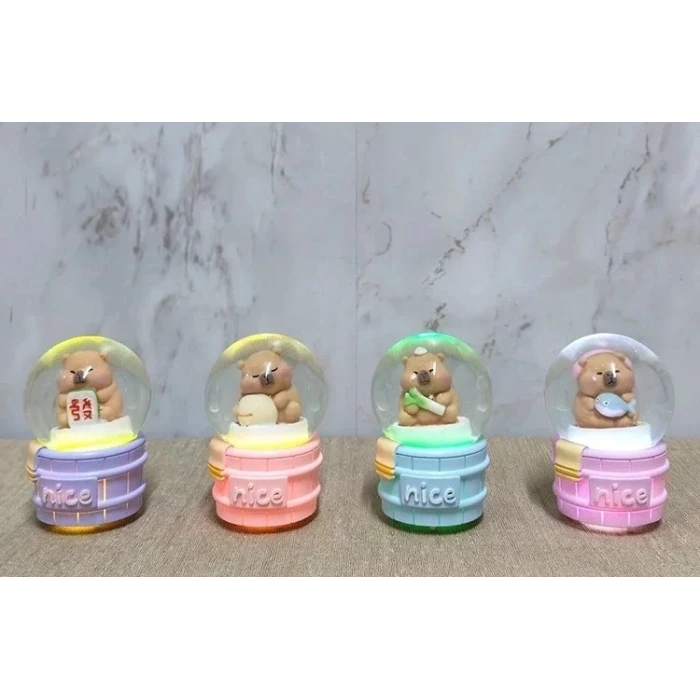 Kapibara Tasarımlı Işıklı Kar Küresi