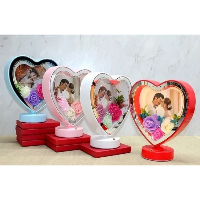 Kişiye Özel Fotoğraf Alanlı Ledli Çerceve