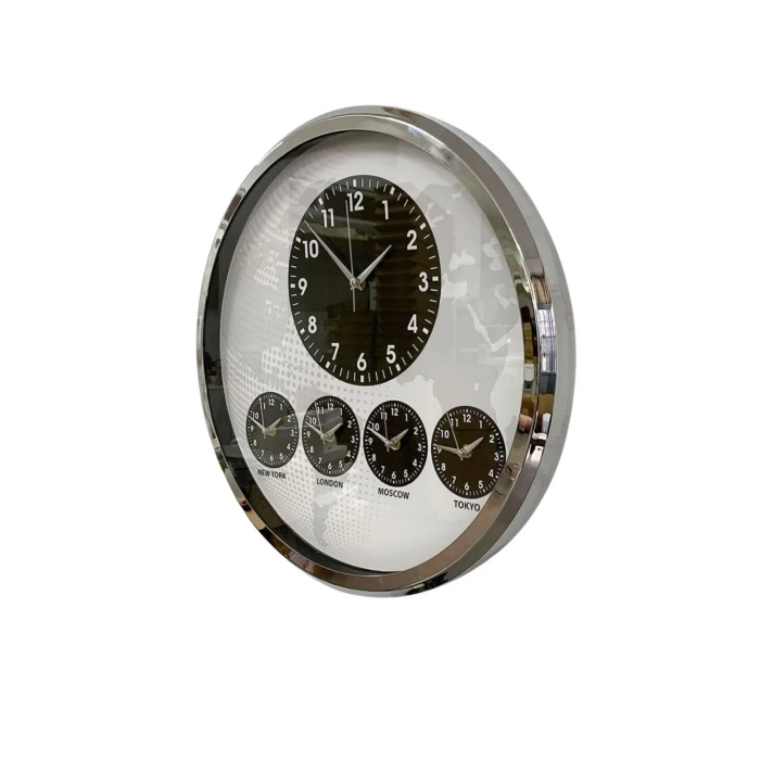 Krom Şık 52 Cm Dünya Saati