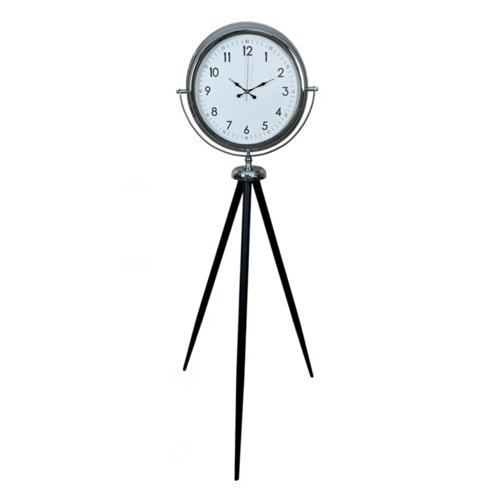 Krom Standart Tripod Ayaklı Saat