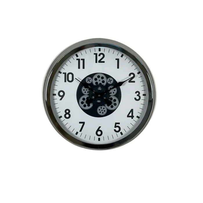 Krom Zarif 60 Cm Çarklı Klasik Duvar Saati