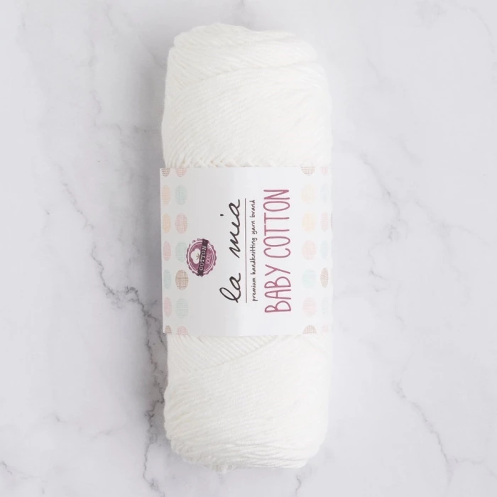 La Mia Baby Cotton Beyaz El Örgü İpi - L001 - 33628