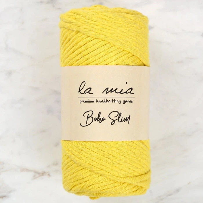 La Mia Boho Slim Sarı El Örgü İpi -L003 - 34195