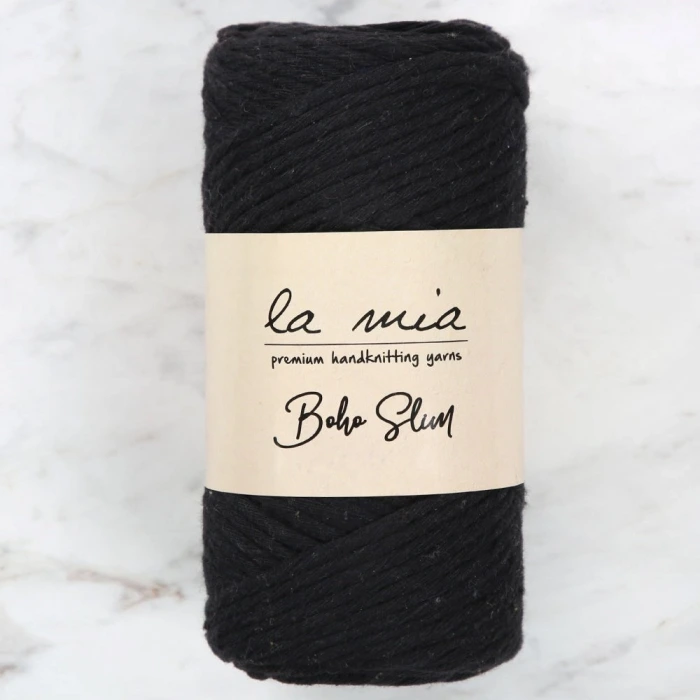 La Mia Boho Slim Siyah El Örgü İpi -L006 - 34203