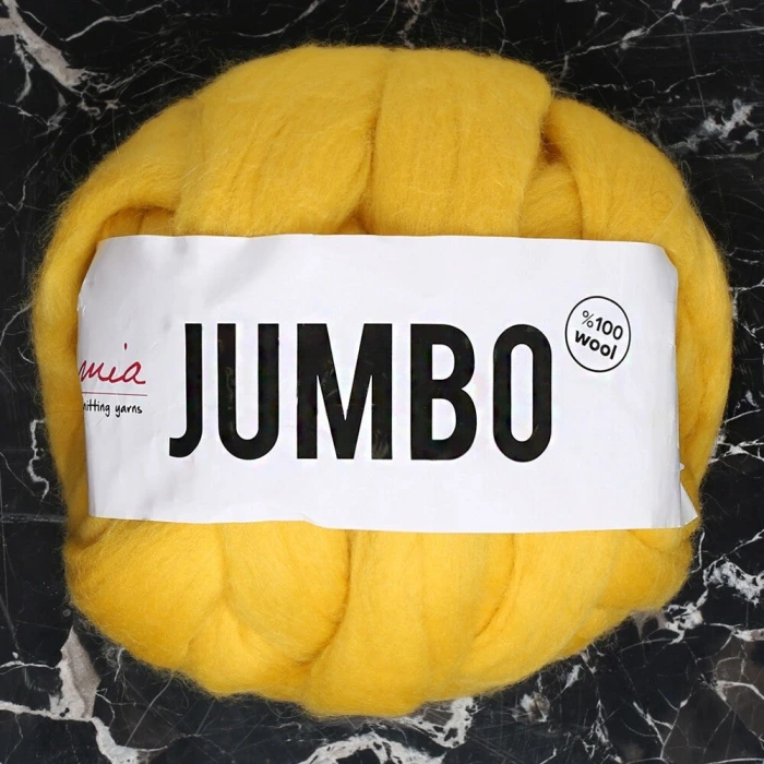 La mia Jumbo Sarı Dev Yün El Örgü İpi - J13